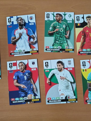 Panini Adrenalyn XL World Cup cards like new, lot of 7