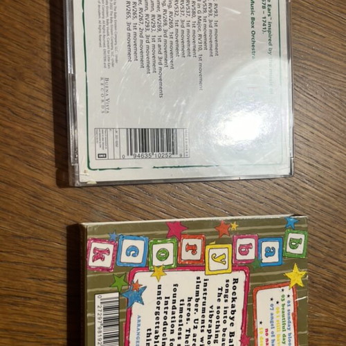 Baby Vivaldi and U2 CDs for babies, pack