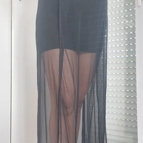 Tally Weijl black skirt with tulle overlay, size XS