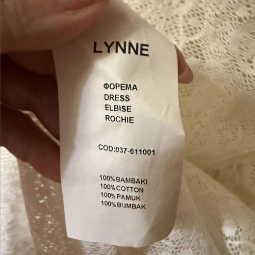Lynne white long strapless lace dress