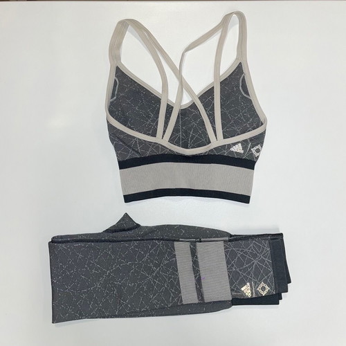 Adidas sports set leggings and sports bra XS gray new