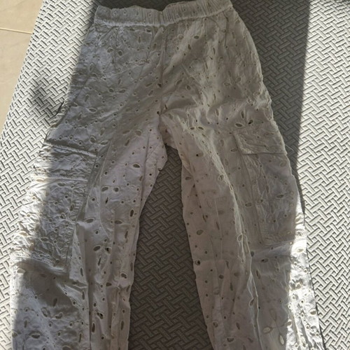 Zara girls' pants size 9 years 134 cm white like new