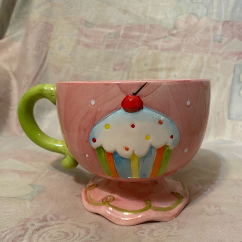 Large ceramic mug with base new