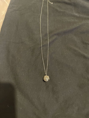 Silver pendant new with decorative egg, length 45 cm