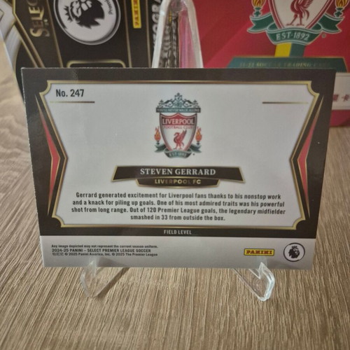 Liverpool Steven Gerrard Purple & Silver Prizm Field Level card new
