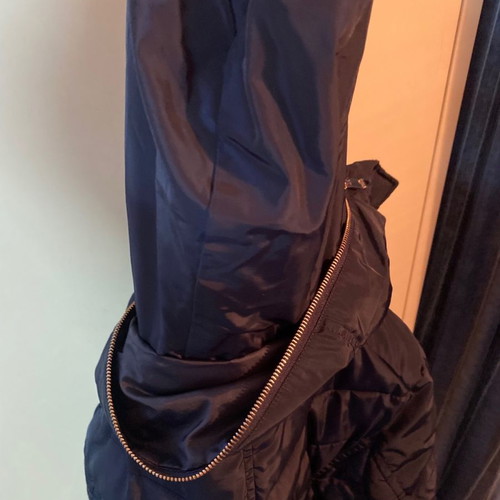 Children's jacket new, blue, with hood large