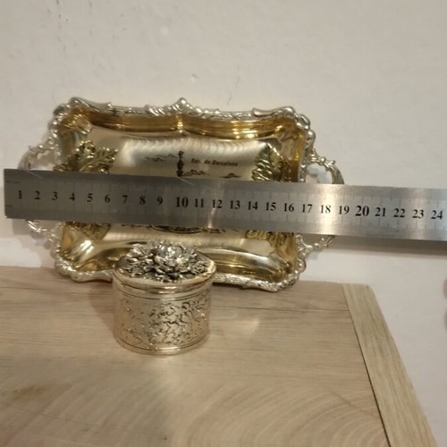 Silver-plated set like new, 3 pieces