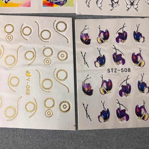 Water Nail Stickers Set of 4 New Full Nail