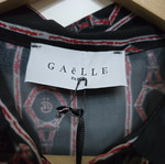 Gaëlle Paris Sheer Shirt New, Size L, Black and Red