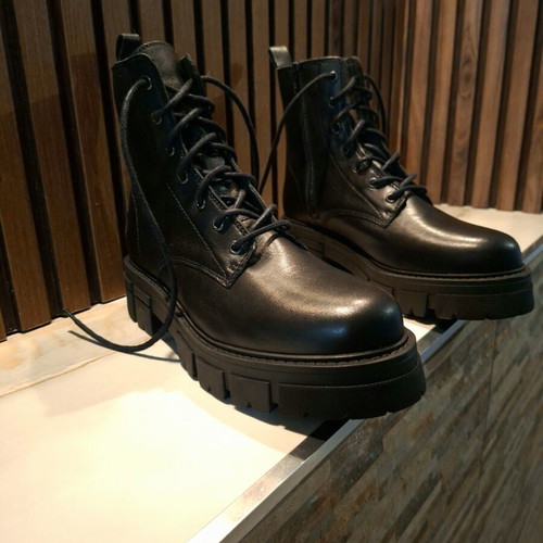 Apple of Eden leather women's ankle boots new, black, size 41