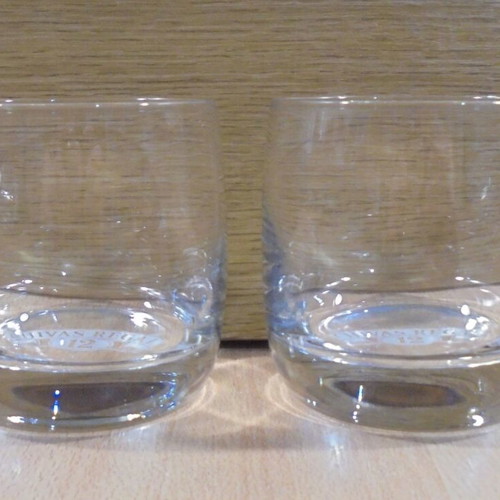Chivas Regal Scotch Whisky set of two promotional glasses used