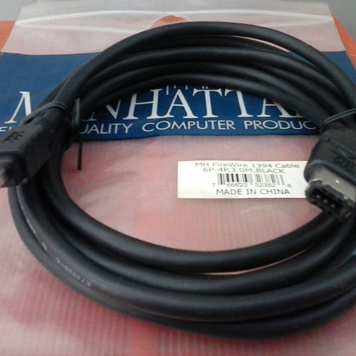 Καλώδιο (cable) FireWire 6pin σε 4pin 3m (IEEE 1394) Male/Male Manhattan