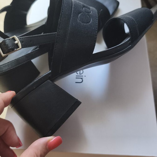 Calvin Klein sandals, black, size 38, low comfortable heel