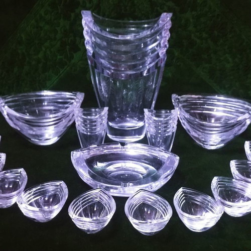 Rogaska Azar collection used full lead crystal 18 pieces