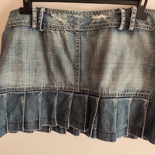 BSB pop princess denim skirt, grey and blue, size M