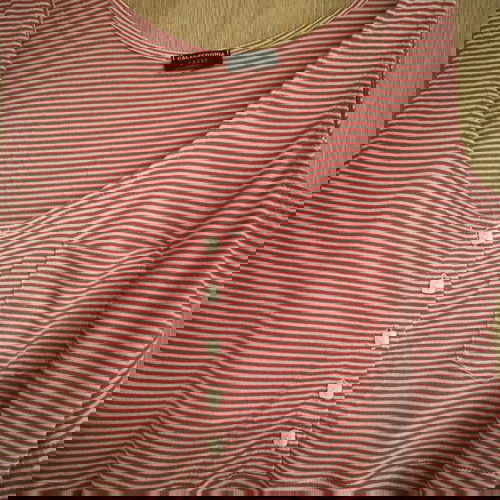 Φόρεμα Calzedonia σαν καινούργιο, ριγέ κόκκινο και λευκό, one size