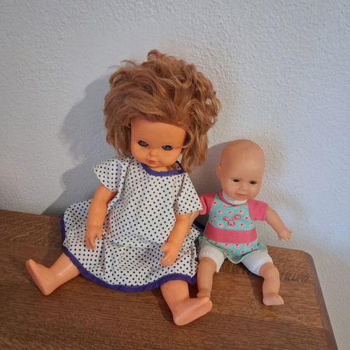 Vintage dolls used, set of two