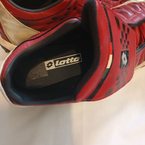 Lotto Sheva Pro vintage football shoes used, size EU44, red and silver
