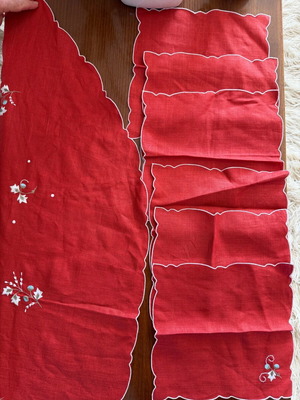 Linen round tablecloth diameter 1.50 like new