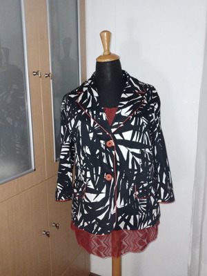 Floral jacket new from Milan, size XL, 100% cotton