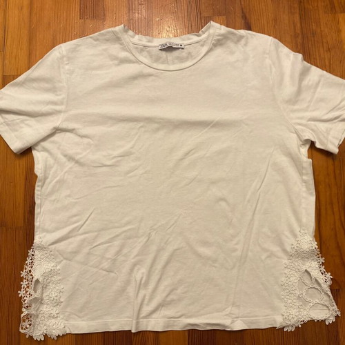 Zara cotton white blouse medium like new