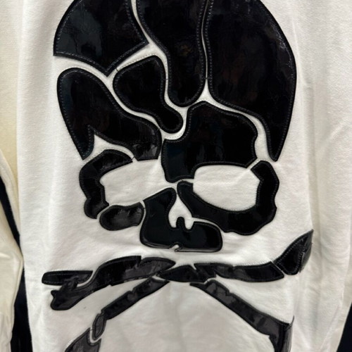 Philipp Plein white sweatshirt like new with zipper and fleece