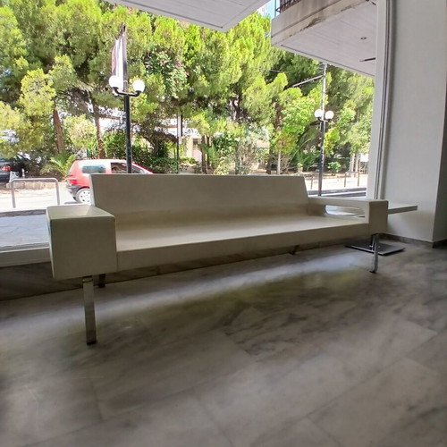 3-Seater Sofa used, Genuine Leather, Ideal for Office or Clinic