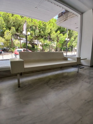 3-Seater Sofa used, Genuine Leather, Ideal for Office or Clinic