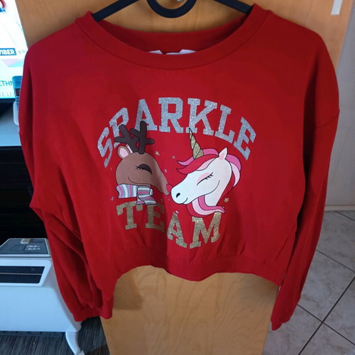 Children's Christmas sweatshirt H&M red like new