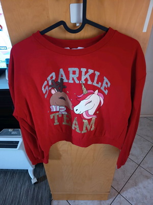 Children's Christmas sweatshirt H&M red like new