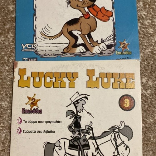 Lucky Luke VCD pack 2 episodes each used, dubbed
