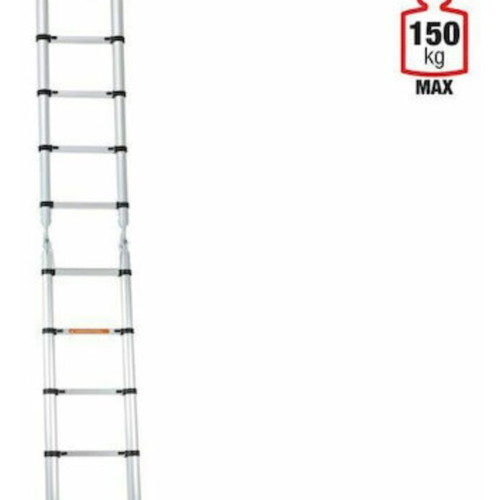 Telescopic Aluminum Ladder double with 12 steps new