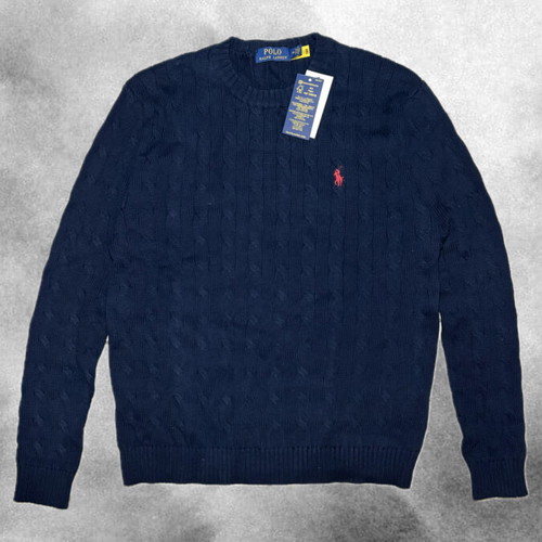Polo Ralph Lauren Cable-Knit Sweater Navy new with tags