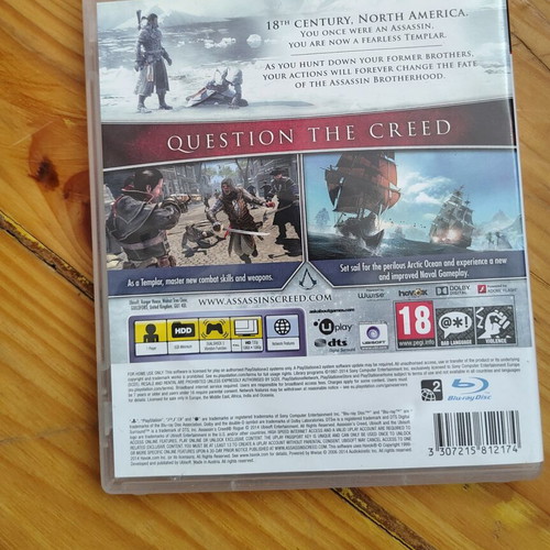 Assassin's Creed Rogue PS3 game used, complete with manual