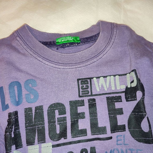 Boys' purple shirts used, Benetton and Active, ages 1 and 2