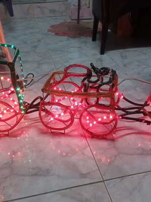 Christmas lighted train used for balcony 1.5m with remote control