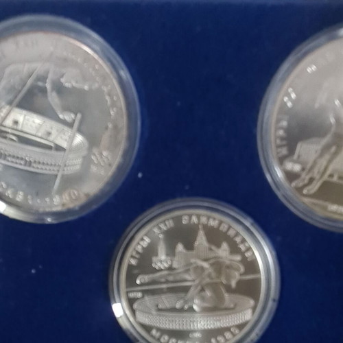 1979 1980 Moscow Summer Olympics Proof silver coins new, set of 5