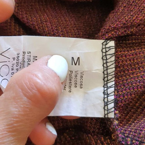 VICOLO lurex dress used, size M, purple