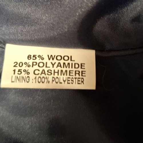 Blue wool-cashmere coat new, size L