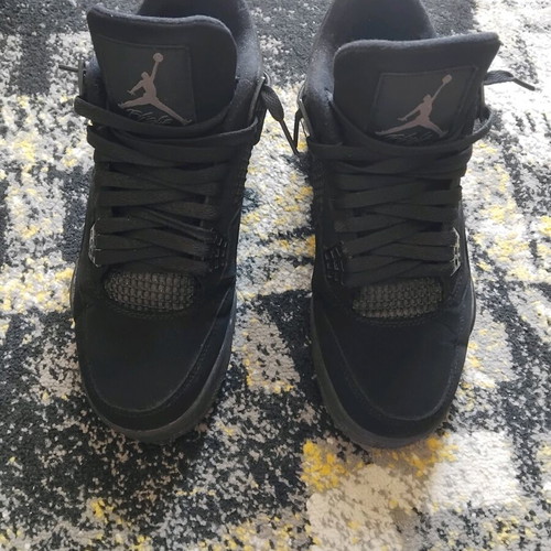 Jordan 4 Blackcat sneakers size 42 used, black