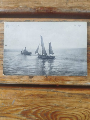 Καρτ ποσταλ 1913 μεταχειρισμένη με γραμματόσημο εποχής και ιστιοφόρο