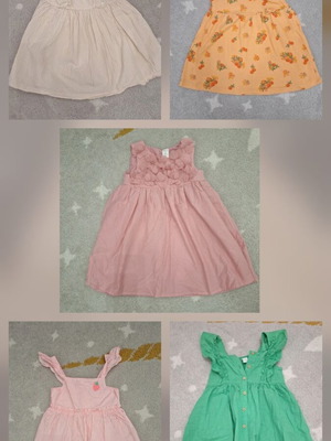 Girls' dresses pack of 5, like new, size 3-4 years, colorful