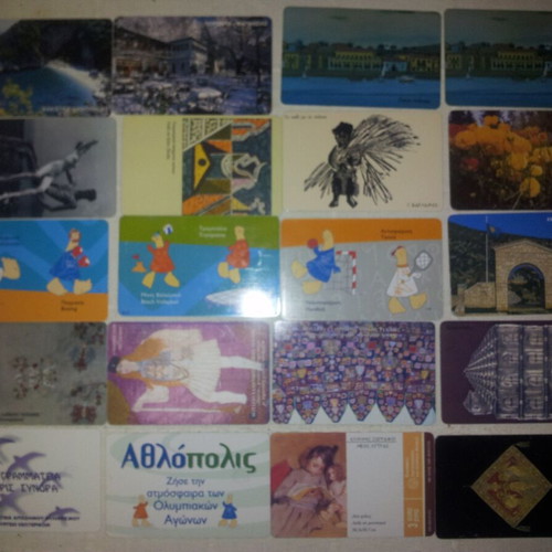Phone cards used, pack of 20 pieces