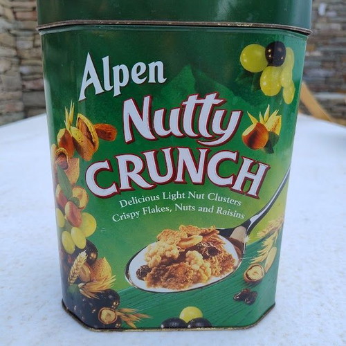 Alpen Nutty Crunch XL Tin Cereal Storage Box used