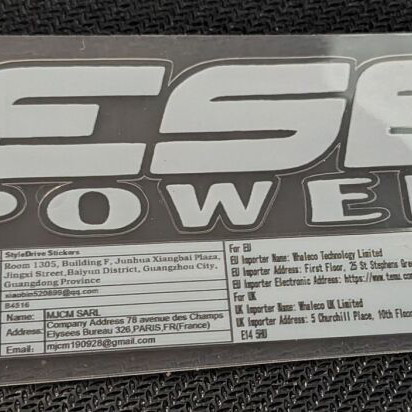 Diesel Power White Sticker Set of 2 20cm x 5cm new