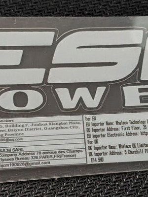 Diesel Power White Sticker Set of 2 20cm x 5cm new