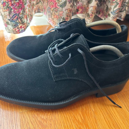 Tod's men's black suede shoes used, size 10 (44-45)