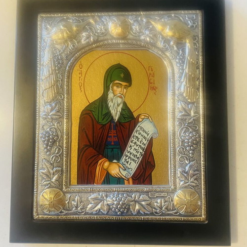 Final price 55 euros Silver icon 925 Saint Gerasimos