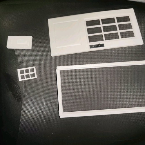 White door for models and diorama new with frame and locks