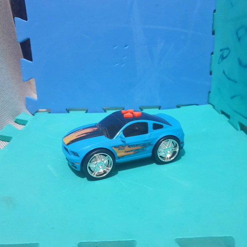 Toy vehicles used with sounds and lights, 2 cars and 1 helicopter
